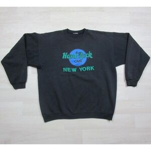 Vintage 90s Hard Rock Cafe New York Crewneck Sweatshirt Men's (XL) Music Band